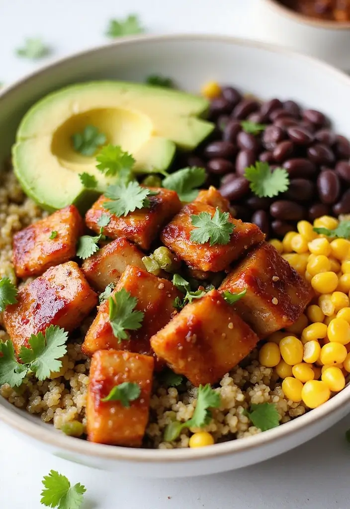 30+ Box Lunch Ideas for Adults That Are Tasty and Practical 96 30+ Box Lunch Ideas for Adults That Are Tasty and Practical - 16. BBQ Chicken Quinoa Bowl