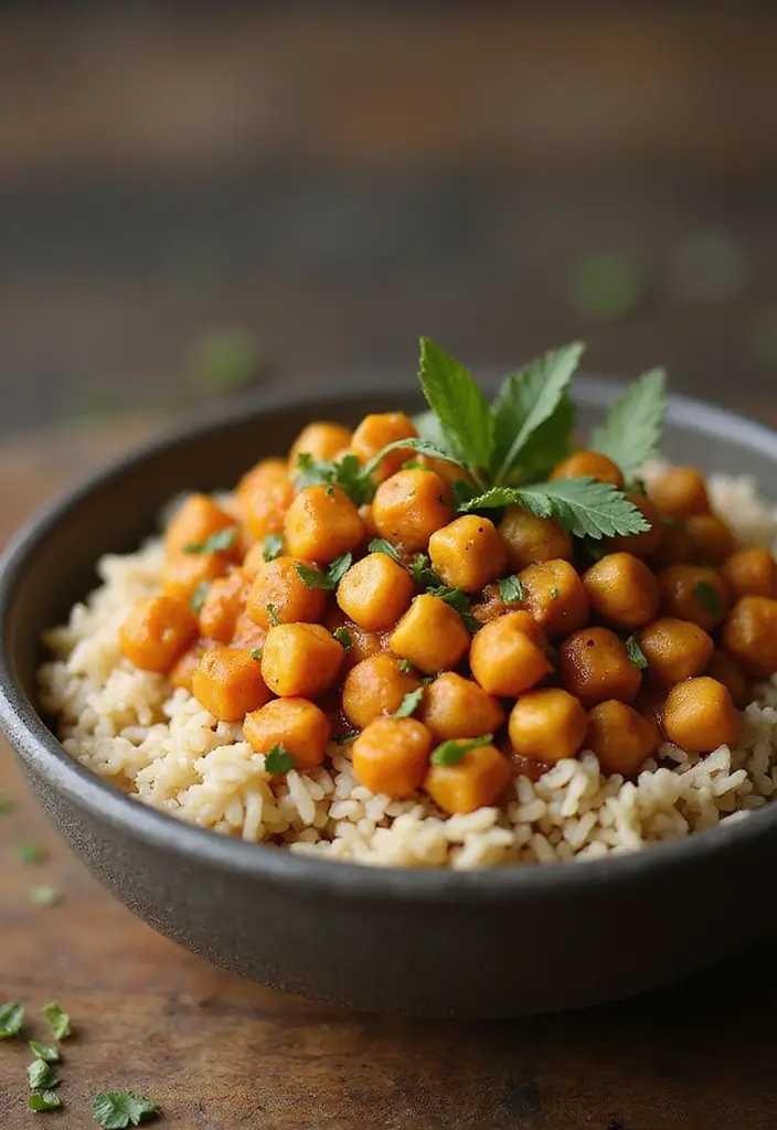 30+ Box Lunch Ideas for Adults That Are Tasty and Practical 129 30+ Box Lunch Ideas for Adults That Are Tasty and Practical - 21. Chickpea Curry & Brown Rice