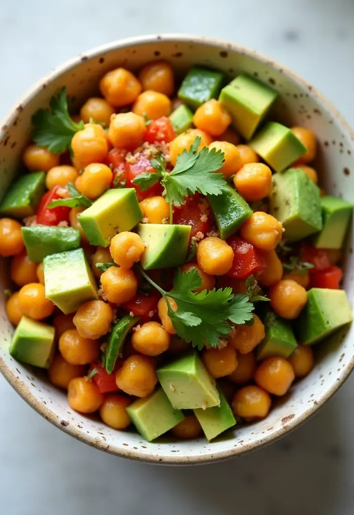 30+ Box Lunch Ideas for Adults That Are Tasty and Practical 162 30+ Box Lunch Ideas for Adults That Are Tasty and Practical - 26. Spiced Chickpea & Avocado Salad