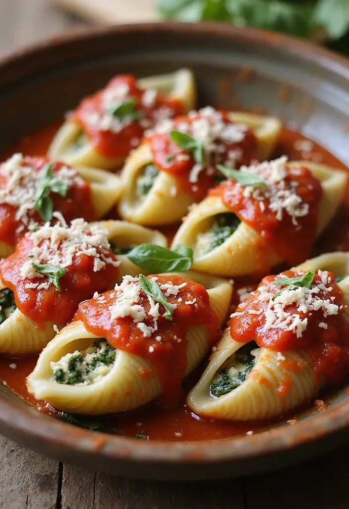 30+ Box Lunch Ideas for Adults That Are Tasty and Practical 174 30+ Box Lunch Ideas for Adults That Are Tasty and Practical - 28. Spinach & Ricotta Stuffed Shells