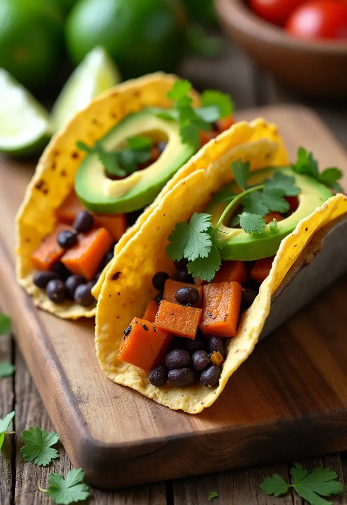 30+ Box Lunch Ideas for Adults That Are Tasty and Practical 21 30+ Box Lunch Ideas for Adults That Are Tasty and Practical - 5. Sweet Potato & Black Bean Tacos