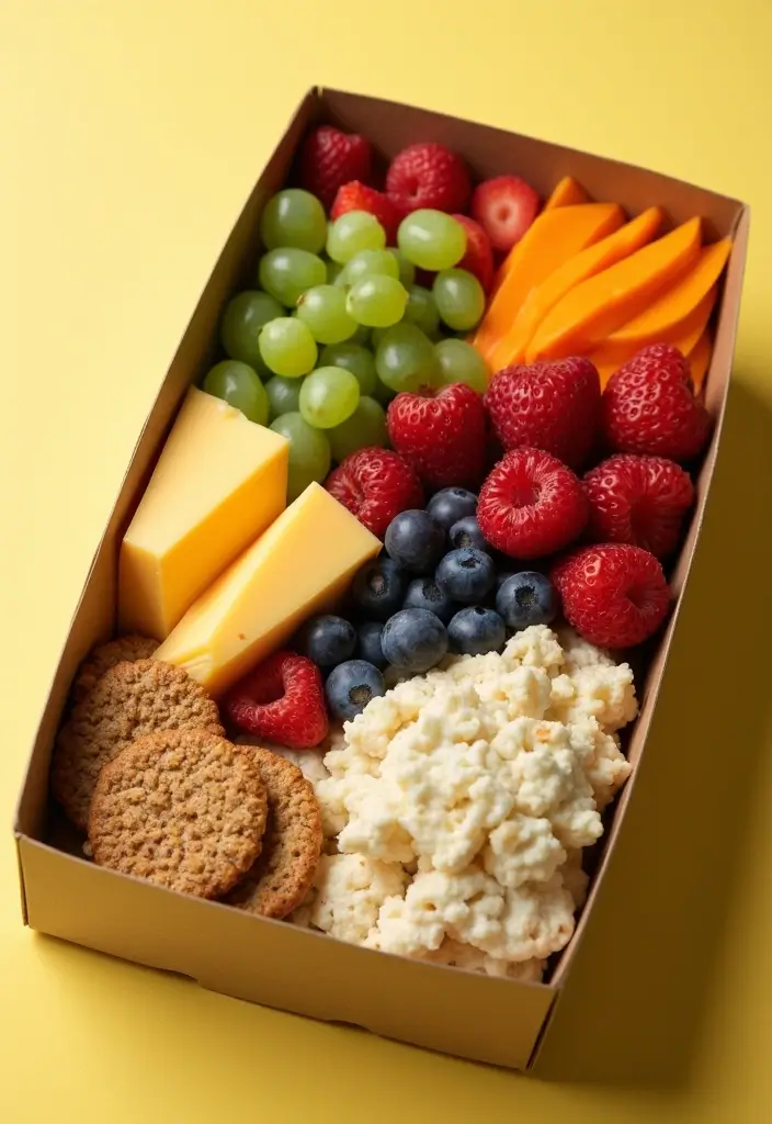 30+ Cold Lunch Ideas for Kids Perfect for Busy School Mornings 86 30+ Cold Lunch Ideas for Kids Perfect for Busy School Mornings - 14. Cheese and Crackers Bento Box