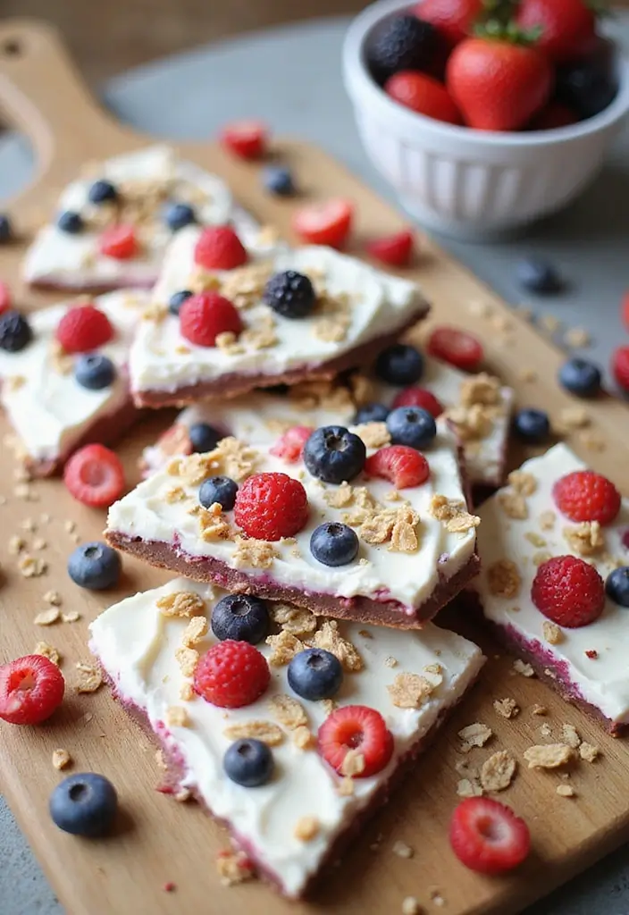 30+ Cold Lunch Ideas for Kids Perfect for Busy School Mornings 100 30+ Cold Lunch Ideas for Kids Perfect for Busy School Mornings - 16. Frozen Yogurt Bark