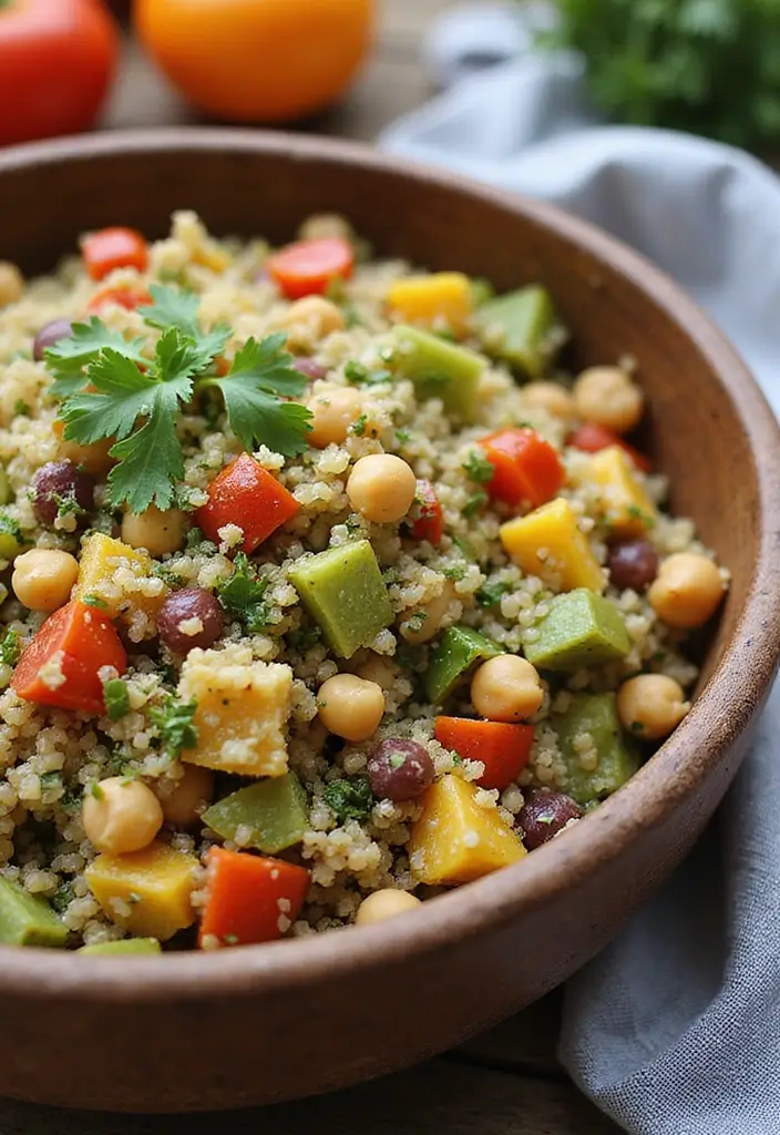 30+ Cold Lunch Ideas for Kids Perfect for Busy School Mornings 22 30+ Cold Lunch Ideas for Kids Perfect for Busy School Mornings - 4. Quinoa Salad with Chickpeas