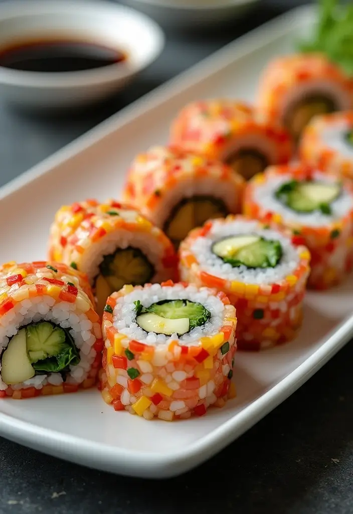 30+ Cold Lunch Ideas for Kids Perfect for Busy School Mornings 50 30+ Cold Lunch Ideas for Kids Perfect for Busy School Mornings - 8. Cold Veggie Sushi Rolls