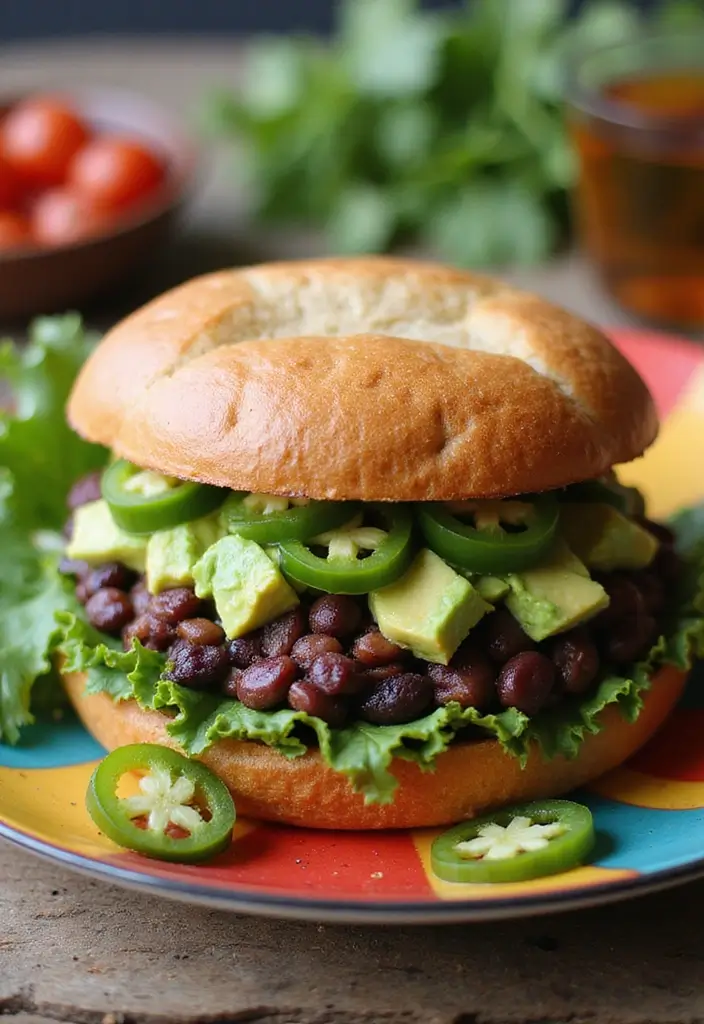 30+ Cold Sandwich Ideas for Lunch That Are Fresh and Flavorful 139 30+ Cold Sandwich Ideas for Lunch That Are Fresh and Flavorful - 21. Spicy Black Bean Sandwich