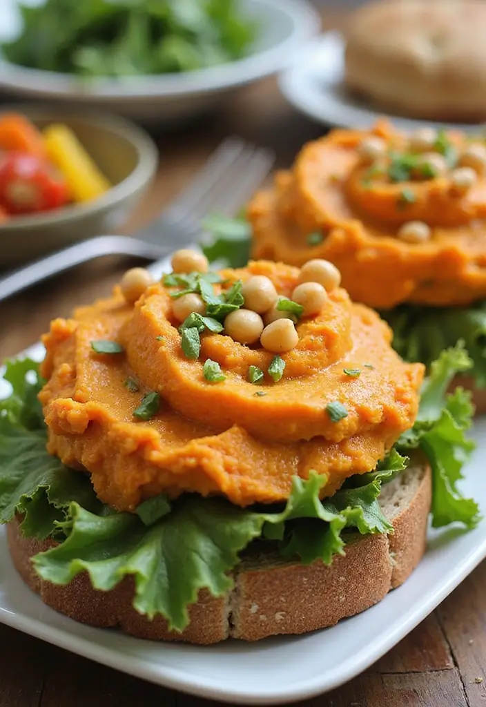 30+ Cold Sandwich Ideas for Lunch That Are Fresh and Flavorful 153 30+ Cold Sandwich Ideas for Lunch That Are Fresh and Flavorful - 23. Sweet Potato and Chickpea Sandwich