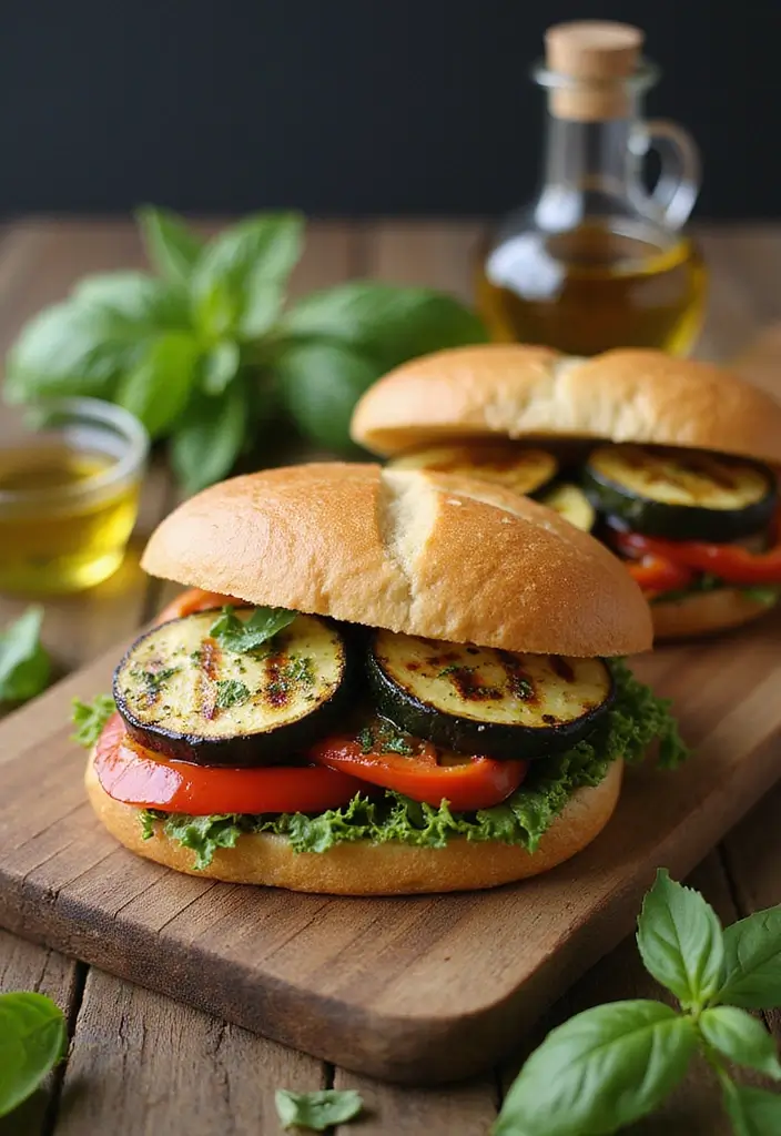 30+ Cold Sandwich Ideas for Lunch That Are Fresh and Flavorful 55 30+ Cold Sandwich Ideas for Lunch That Are Fresh and Flavorful - 9. Grilled Vegetable and Pesto Sandwich