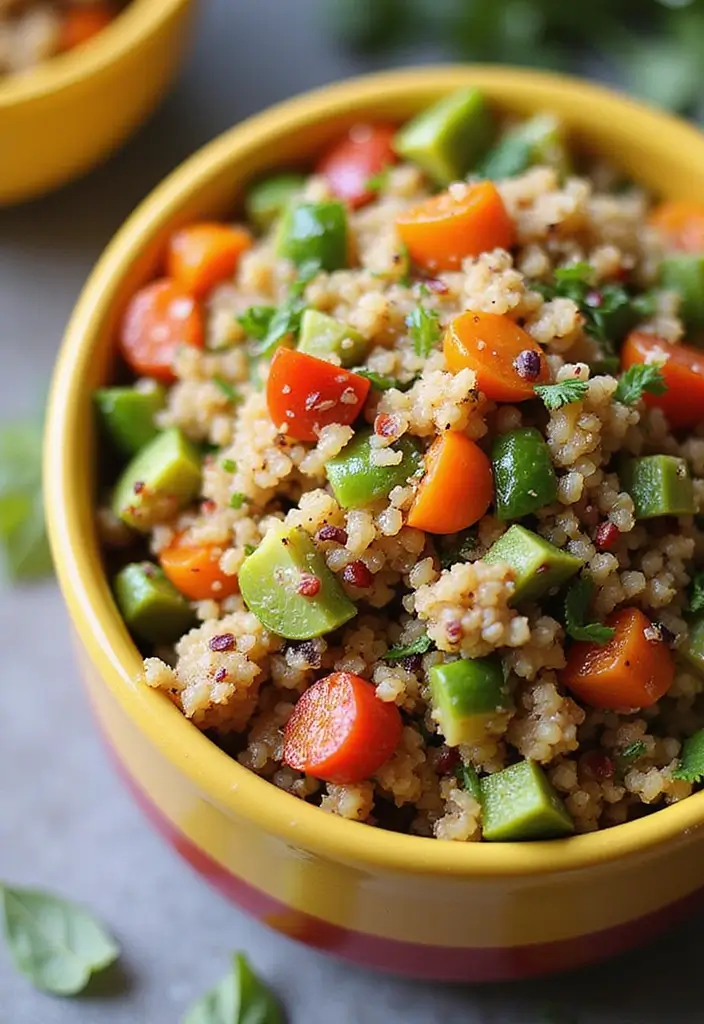 30+ Fun Lunch Ideas for Kids That Turn Mealtime into Playtime 69 30+ Fun Lunch Ideas for Kids That Turn Mealtime into Playtime - 11. Colorful Quinoa Salad