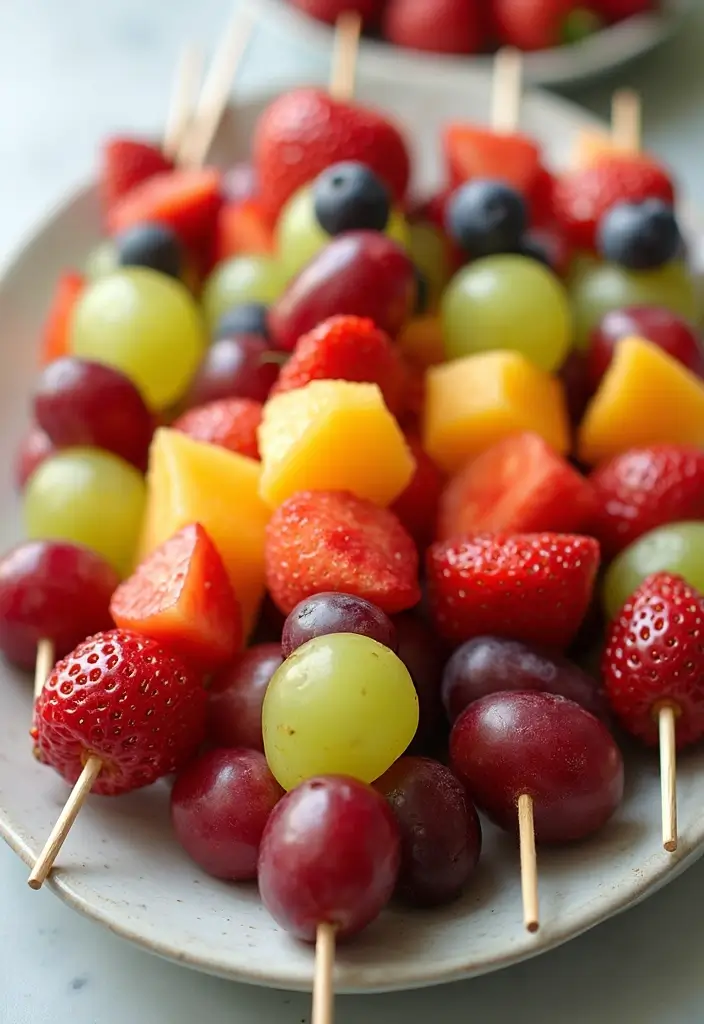 30+ Fun Lunch Ideas for Kids That Turn Mealtime into Playtime 8 30+ Fun Lunch Ideas for Kids That Turn Mealtime into Playtime - 2. Fun Fruit Kabobs