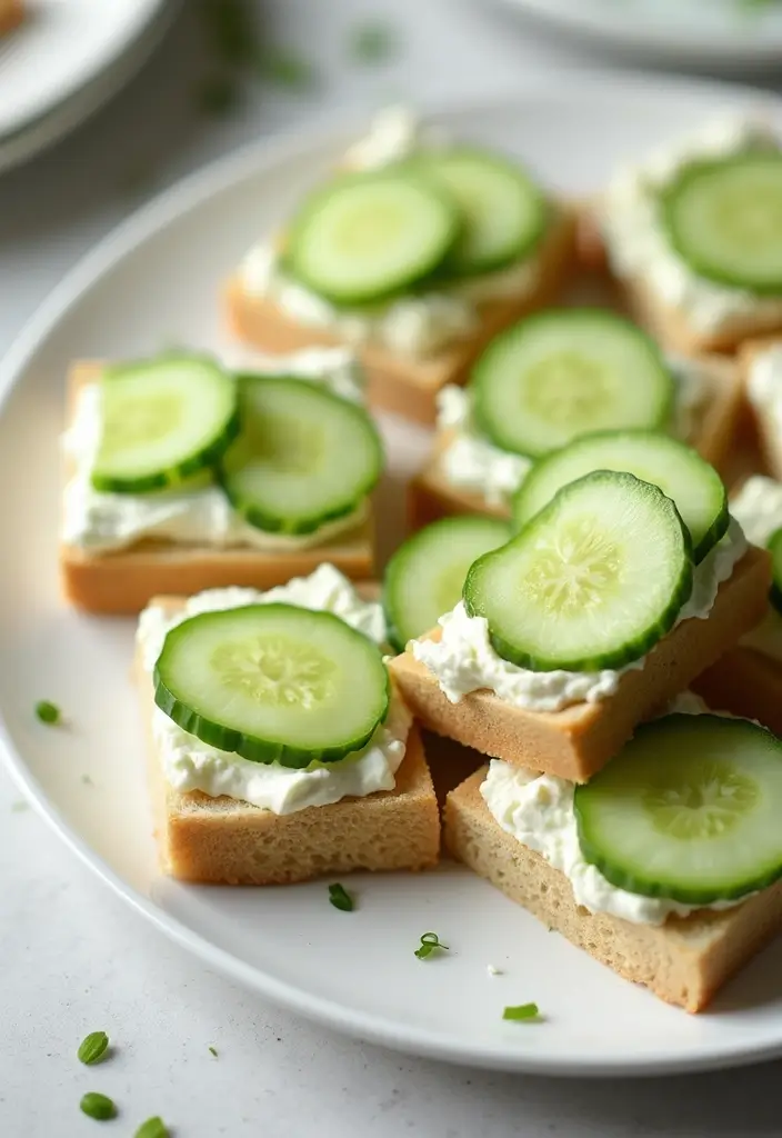 30+ Fun Lunch Ideas for Kids That Turn Mealtime into Playtime 149 30+ Fun Lunch Ideas for Kids That Turn Mealtime into Playtime - 23. Cucumber and Cream Cheese Sandwiches