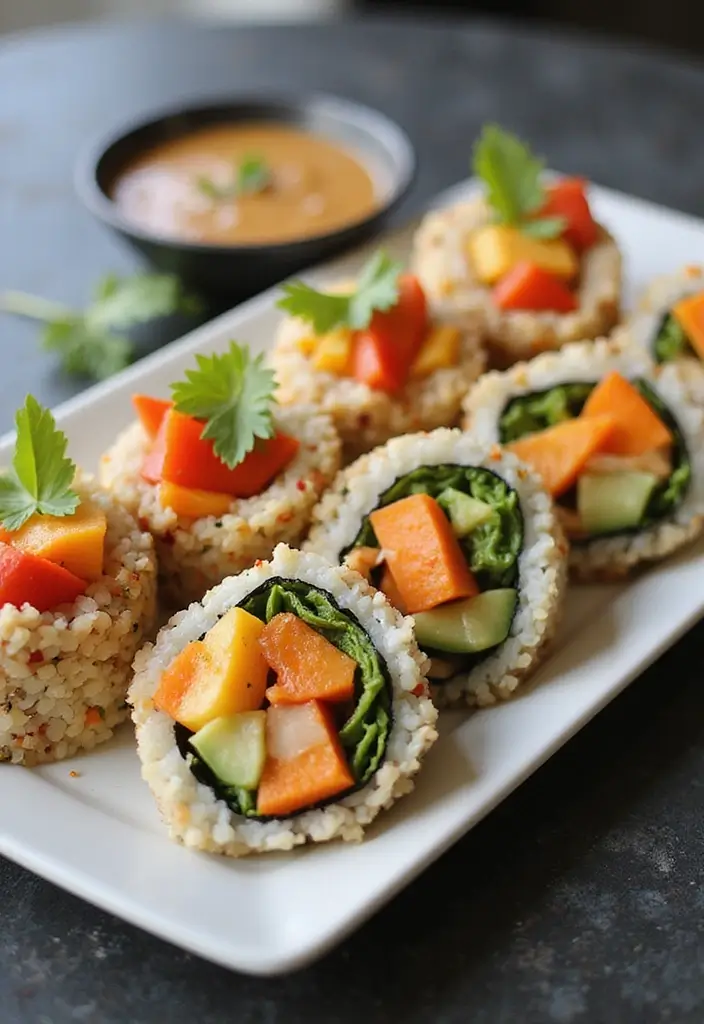 30+ Fun Lunch Ideas for Kids That Turn Mealtime into Playtime 34 30+ Fun Lunch Ideas for Kids That Turn Mealtime into Playtime - 6. Veggie Sushi Rolls