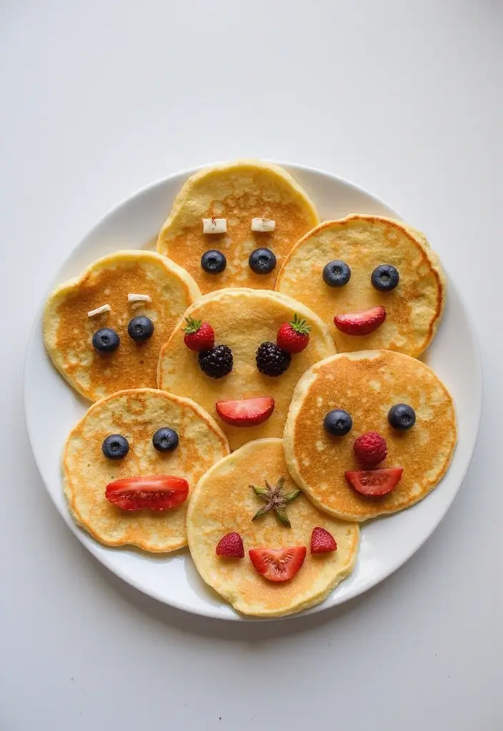 30+ Fun Lunch Ideas for Kids That Turn Mealtime into Playtime 41 30+ Fun Lunch Ideas for Kids That Turn Mealtime into Playtime - 7. Pancake Faces