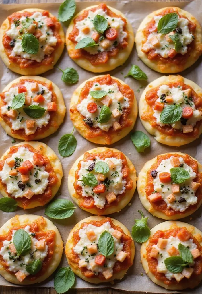 30+ Fun Lunch Ideas for Kids That Turn Mealtime into Playtime 48 30+ Fun Lunch Ideas for Kids That Turn Mealtime into Playtime - 8. DIY Mini Pizzas