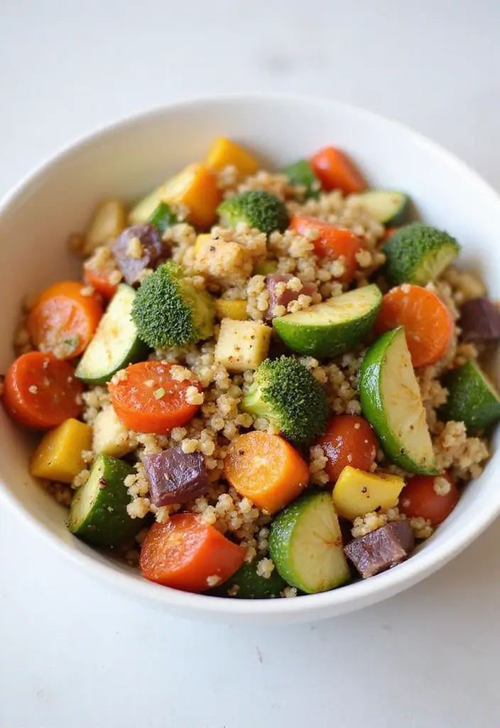 30+ Gluten Free and Dairy Free Lunch Ideas for Every Busy Day 71 30+ Gluten Free and Dairy Free Lunch Ideas for Every Busy Day - 13. Roasted Vegetable Quinoa Salad
