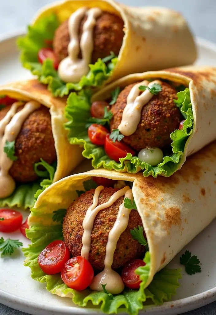 30+ Gluten Free and Dairy Free Lunch Ideas for Every Busy Day 74 30+ Gluten Free and Dairy Free Lunch Ideas for Every Busy Day - 14. Baked Falafel Wraps