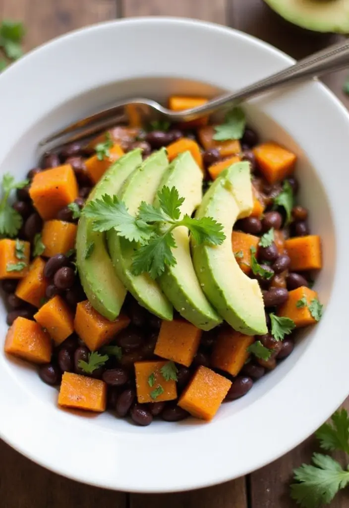 30+ Gluten Free and Dairy Free Lunch Ideas for Every Busy Day 18 30+ Gluten Free and Dairy Free Lunch Ideas for Every Busy Day - 4. Sweet Potato and Black Bean Bowl