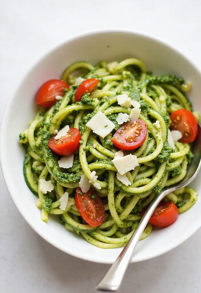 30+ Grab and Go Lunch Ideas for Busy People on the Move 64 30+ Grab and Go Lunch Ideas for Busy People on the Move - 10. Zucchini Noodles with Pesto
