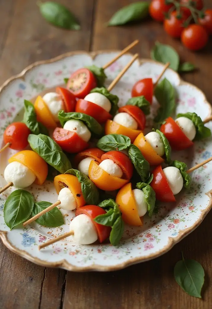 30+ Grab and Go Lunch Ideas for Busy People on the Move 83 30+ Grab and Go Lunch Ideas for Busy People on the Move - 13. Caprese Skewers
