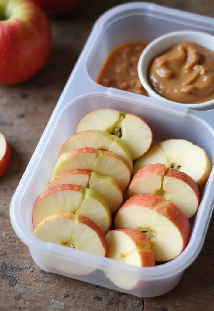 30+ Grab and Go Lunch Ideas for Busy People on the Move 116 30+ Grab and Go Lunch Ideas for Busy People on the Move - 18. Apple and Nut Butter Snack Packs