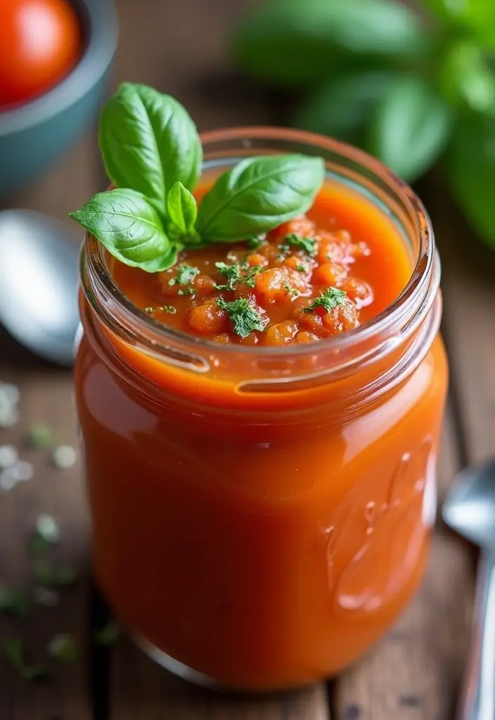 30+ Grab and Go Lunch Ideas for Busy People on the Move 123 30+ Grab and Go Lunch Ideas for Busy People on the Move - 19. Tomato Basil Soup in a Jar