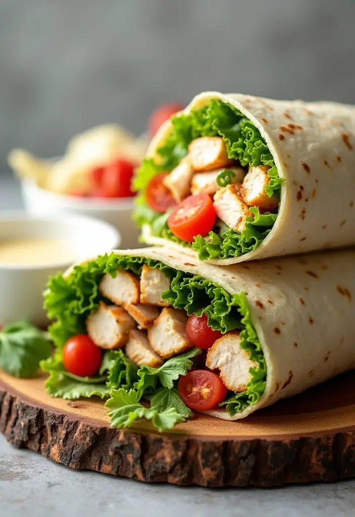 30+ Grab and Go Lunch Ideas for Busy People on the Move 130 30+ Grab and Go Lunch Ideas for Busy People on the Move - 20. Grilled Chicken Caesar Salad Wrap