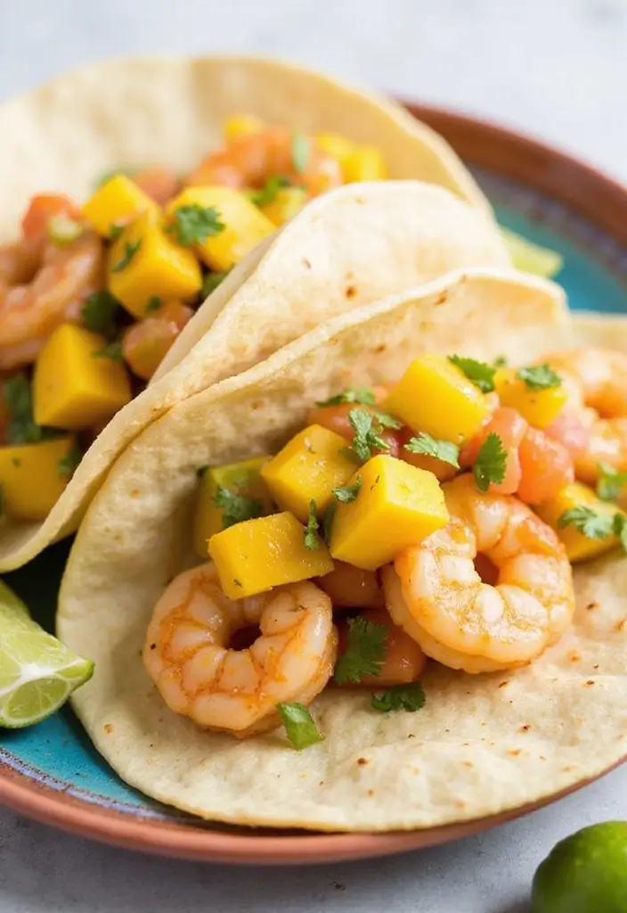 30+ Grab and Go Lunch Ideas for Busy People on the Move 144 30+ Grab and Go Lunch Ideas for Busy People on the Move - 22. Shrimp Tacos with Mango Salsa