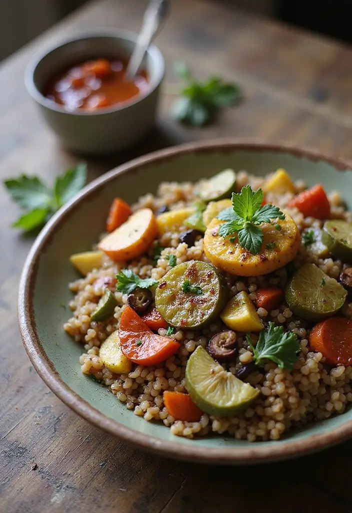 30+ Grab and Go Lunch Ideas for Busy People on the Move 151 30+ Grab and Go Lunch Ideas for Busy People on the Move - 23. Buckwheat Salad with Roasted Veggies
