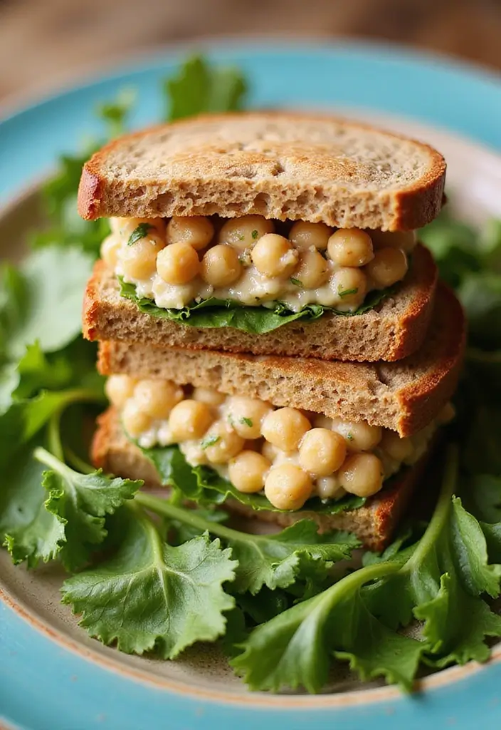 30+ Grab and Go Lunch Ideas for Busy People on the Move 15 30+ Grab and Go Lunch Ideas for Busy People on the Move - 3. Chickpea Salad Sandwich