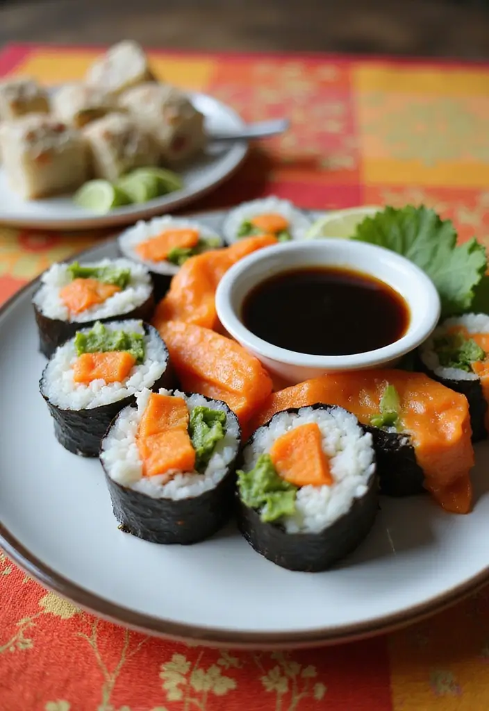 30+ Grab and Go Lunch Ideas for Busy People on the Move 29 30+ Grab and Go Lunch Ideas for Busy People on the Move - 5. Vegetable Sushi Rolls
