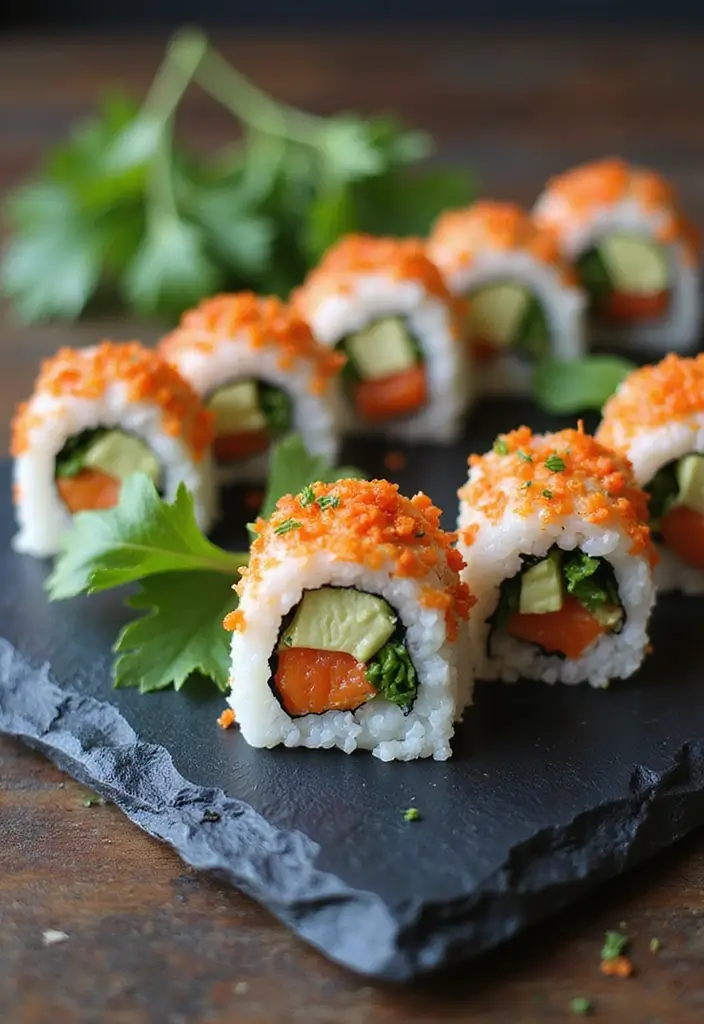 30+ Healthy Back to School Lunch Ideas for Kids of All Ages - 10. Plant-Based Sushi Rolls