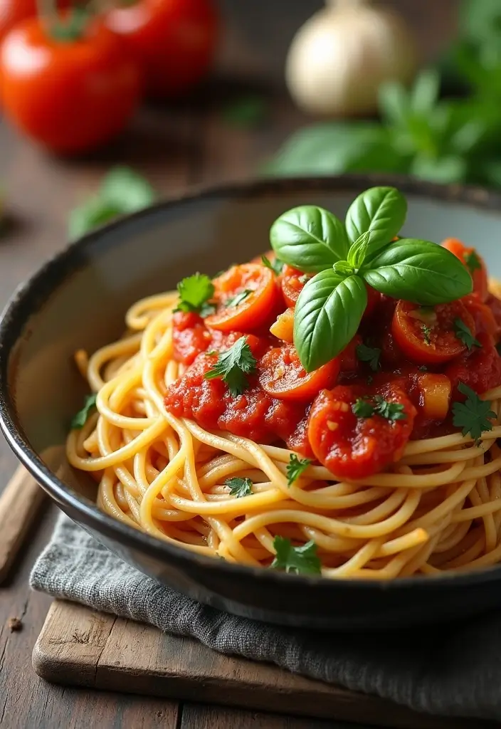 30+ Healthy Back to School Lunch Ideas for Kids of All Ages - 11. Spaghetti with Marinara and Veggies