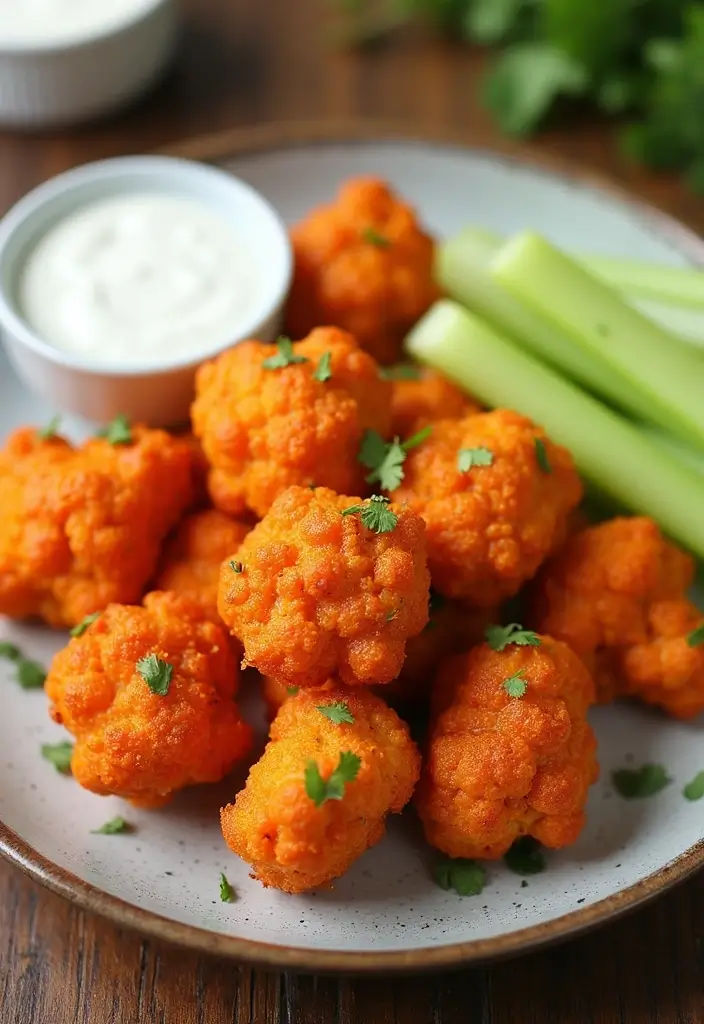 30+ Healthy Back to School Lunch Ideas for Kids of All Ages - 12. Cauliflower Buffalo Bites