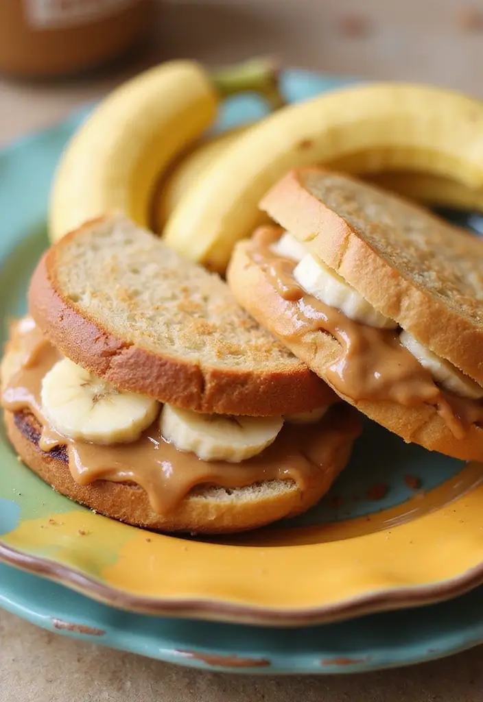 30+ Healthy Back to School Lunch Ideas for Kids of All Ages - 26. Peanut Butter and Banana Sandwich