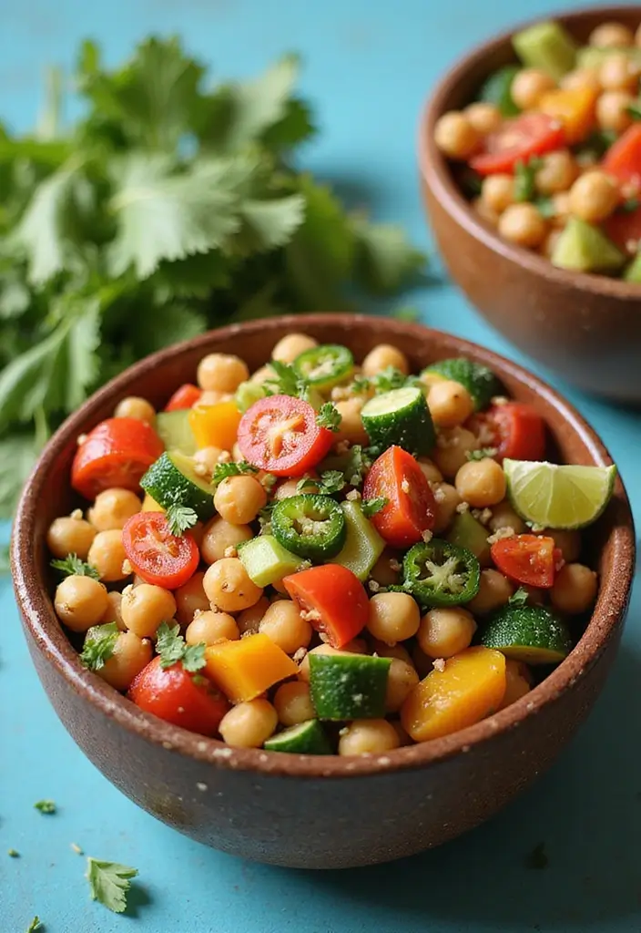30+ Healthy Back to School Lunch Ideas for Kids of All Ages - 28. Mediterranean Chickpea Bowl