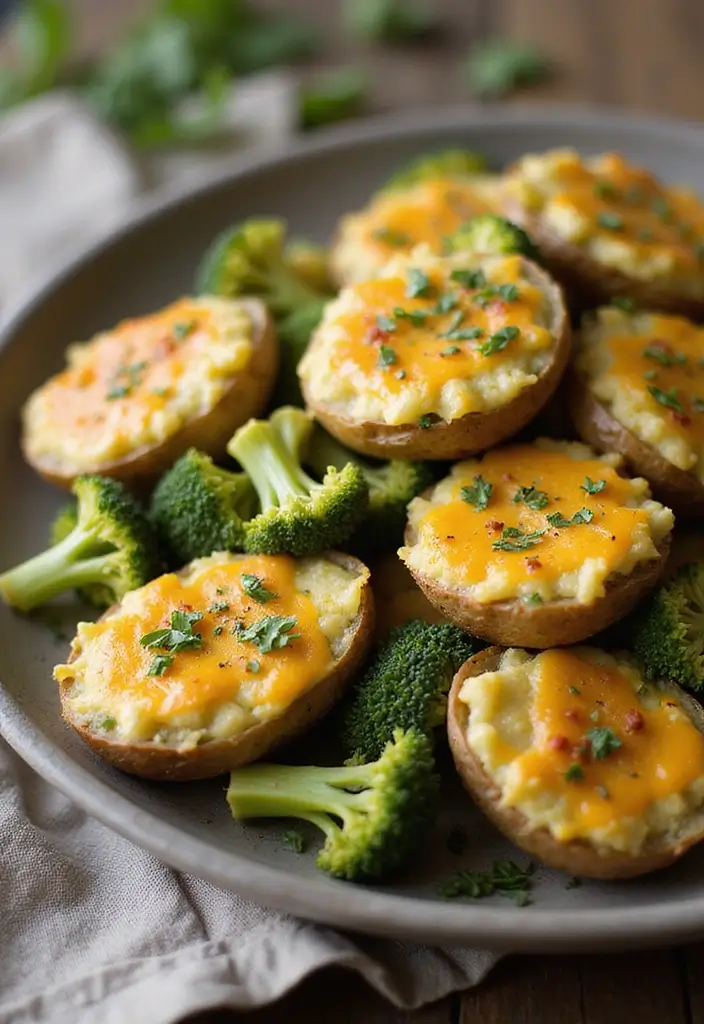 30+ Healthy Back to School Lunch Ideas for Kids of All Ages - 29. Broccoli and Cheese Stuffed Potatoes