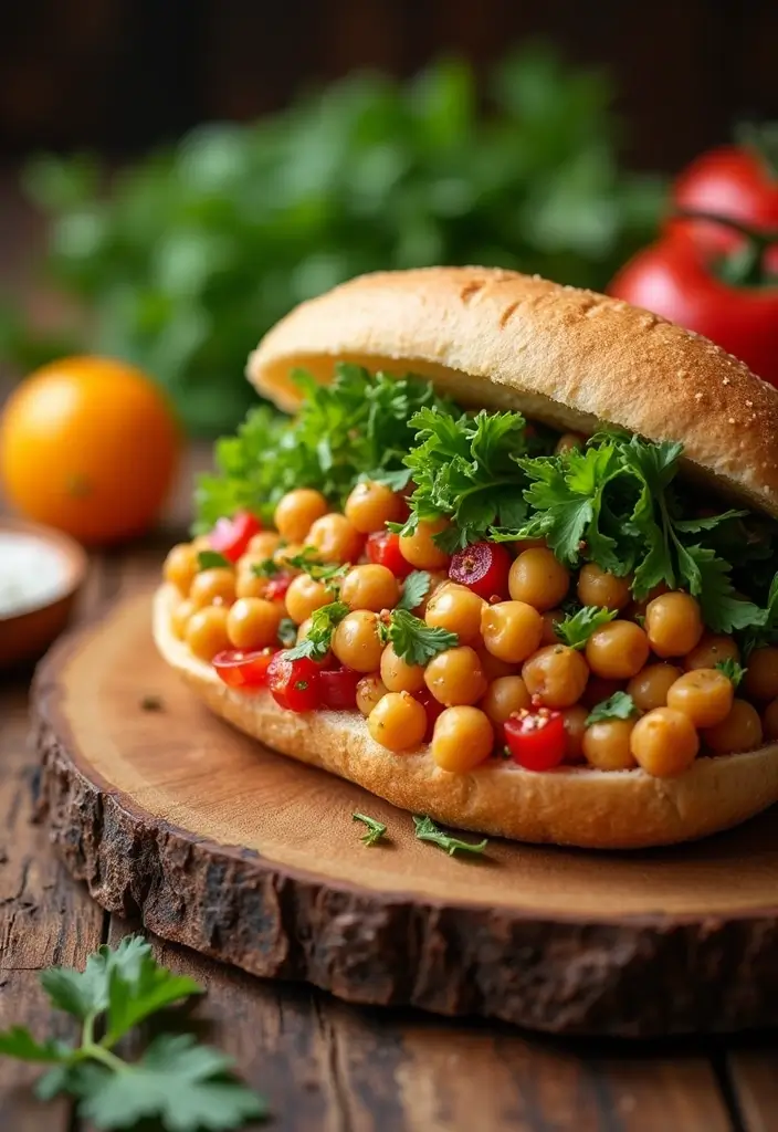 30+ Healthy Back to School Lunch Ideas for Kids of All Ages - 3. Chickpea Salad Sandwiches