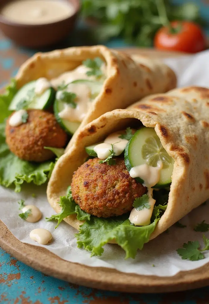 30+ Healthy Back to School Lunch Ideas for Kids of All Ages - 9. Pita Pocket with Falafel
