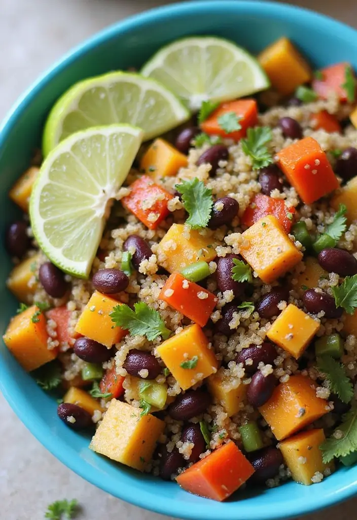 30+ Healthy Lunch Ideas for Adults to Stay Energized Through the Day - 1. Quinoa & Black Bean Salad