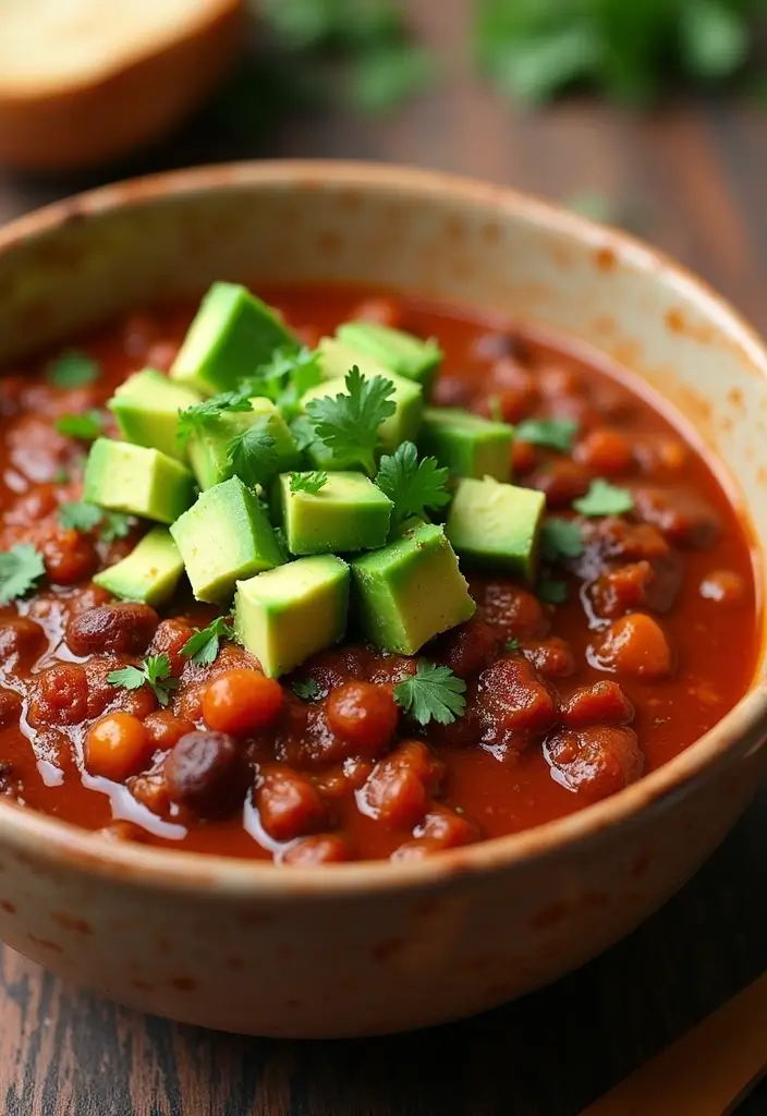 30+ Healthy Lunch Ideas for Adults to Stay Energized Through the Day - 11. Vegan Chili