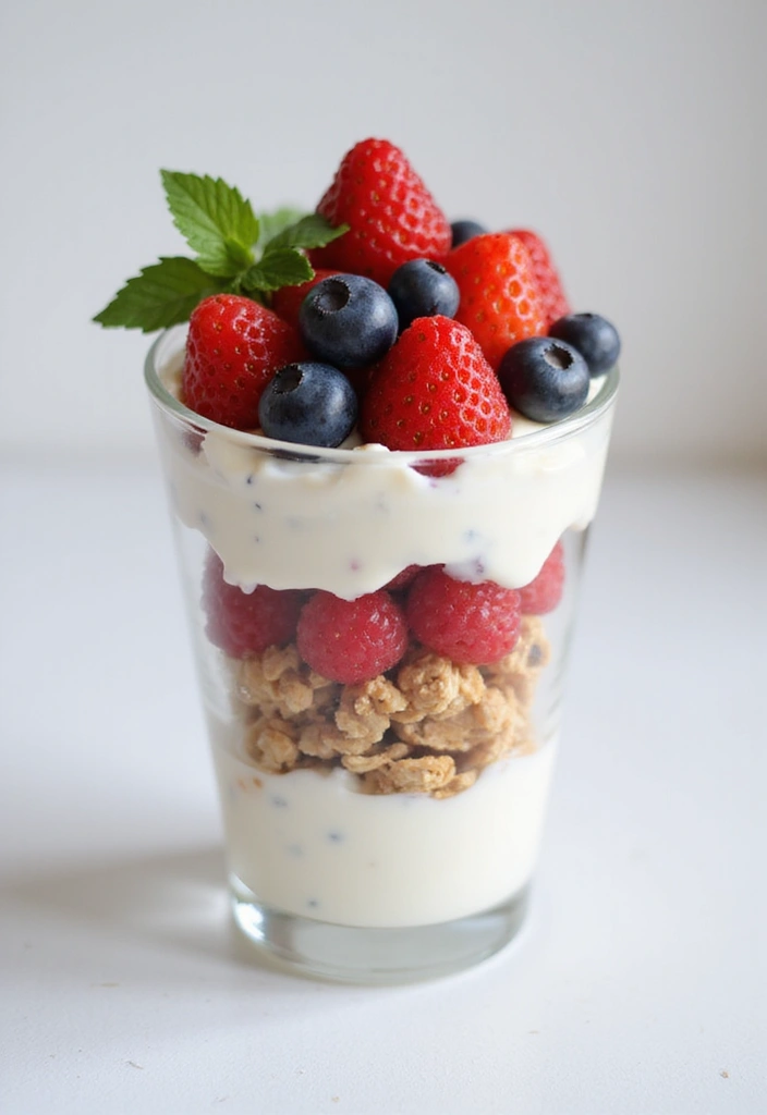 30+ Healthy Lunch Ideas for Adults to Stay Energized Through the Day - 15. Berry & Yogurt Parfait
