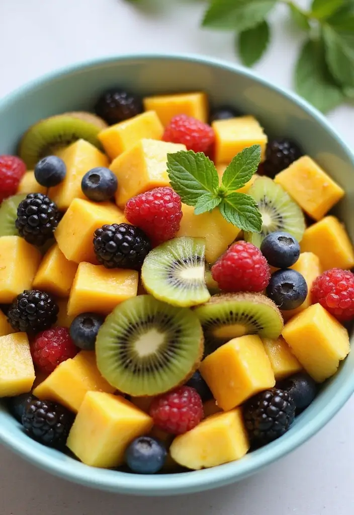 30+ Healthy Lunch Ideas for Adults to Stay Energized Through the Day - 16. Tropical Fruit Salad