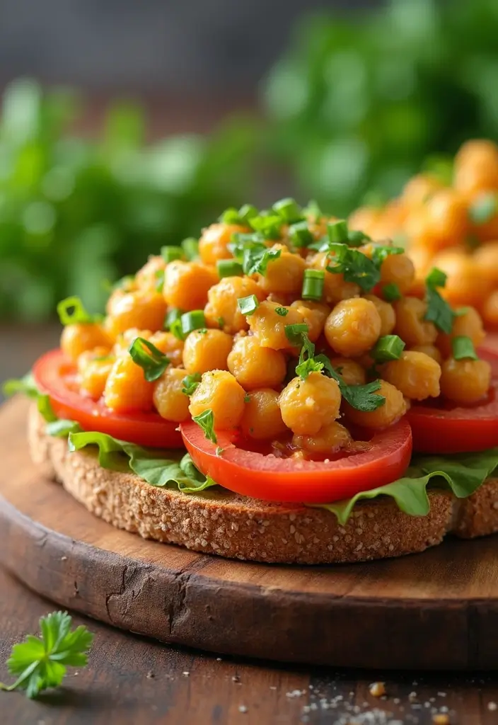 30+ Healthy Lunch Ideas for Adults to Stay Energized Through the Day - 3. Chickpea Salad Sandwich
