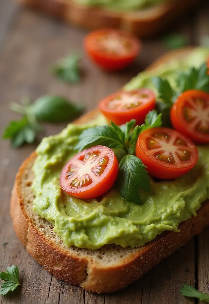 30+ Healthy Meal Ideas for Breakfast, Lunch and Dinner to Keep You Energized All Day 1 30+ Healthy Meal Ideas for Breakfast, Lunch and Dinner to Keep You Energized All Day - 1. Avocado Toast with Cherry Tomatoes