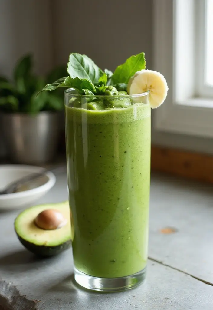 30+ Healthy Meal Ideas for Breakfast, Lunch and Dinner to Keep You Energized All Day 87 30+ Healthy Meal Ideas for Breakfast, Lunch and Dinner to Keep You Energized All Day - 15. Spinach and Avocado Smoothie