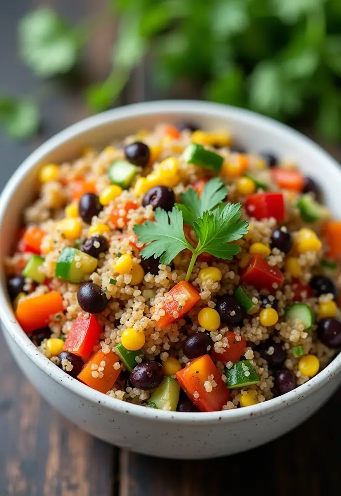 30+ Healthy Meal Ideas for Breakfast, Lunch and Dinner to Keep You Energized All Day 13 30+ Healthy Meal Ideas for Breakfast, Lunch and Dinner to Keep You Energized All Day - 3. Quinoa and Black Bean Salad