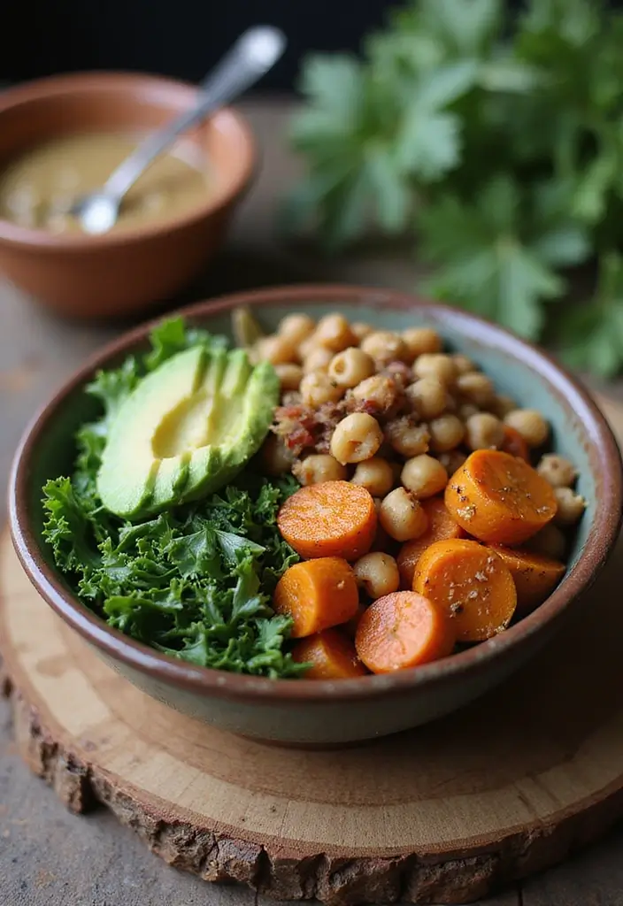 30+ Healthy Meal Ideas for Breakfast, Lunch and Dinner to Keep You Energized All Day 20 30+ Healthy Meal Ideas for Breakfast, Lunch and Dinner to Keep You Energized All Day - 4. Sweet Potato and Chickpea Buddha Bowl