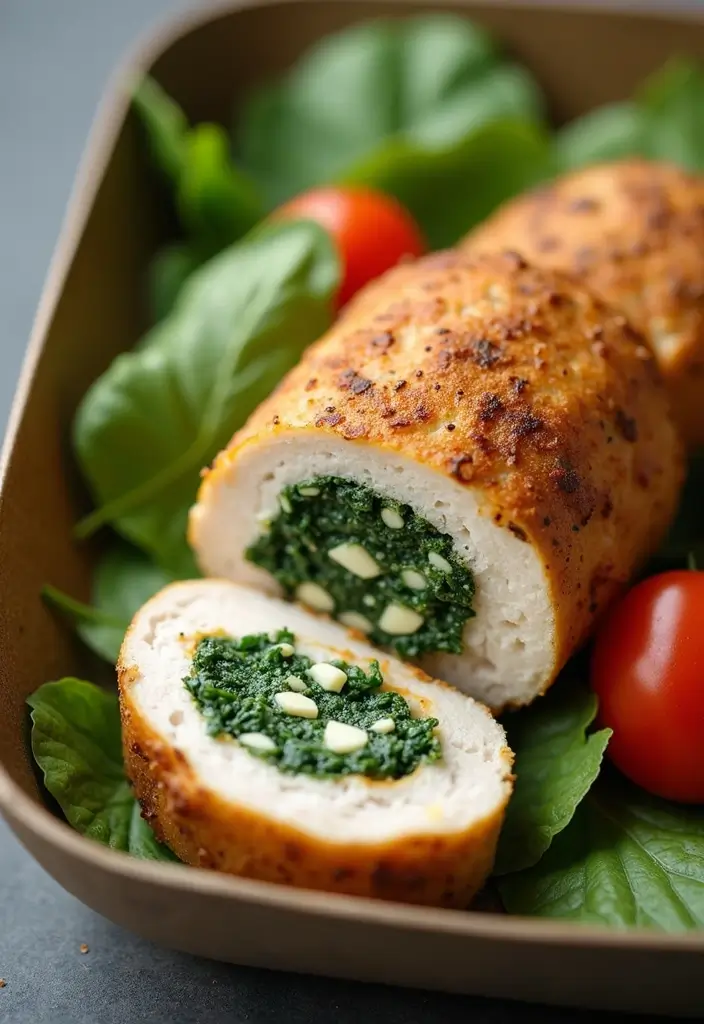 30+ Keto Lunch Box Ideas for Adults That Are Quick and Filling 56 30+ Keto Lunch Box Ideas for Adults That Are Quick and Filling - 10. Spinach and Feta Stuffed Chicken Breast
