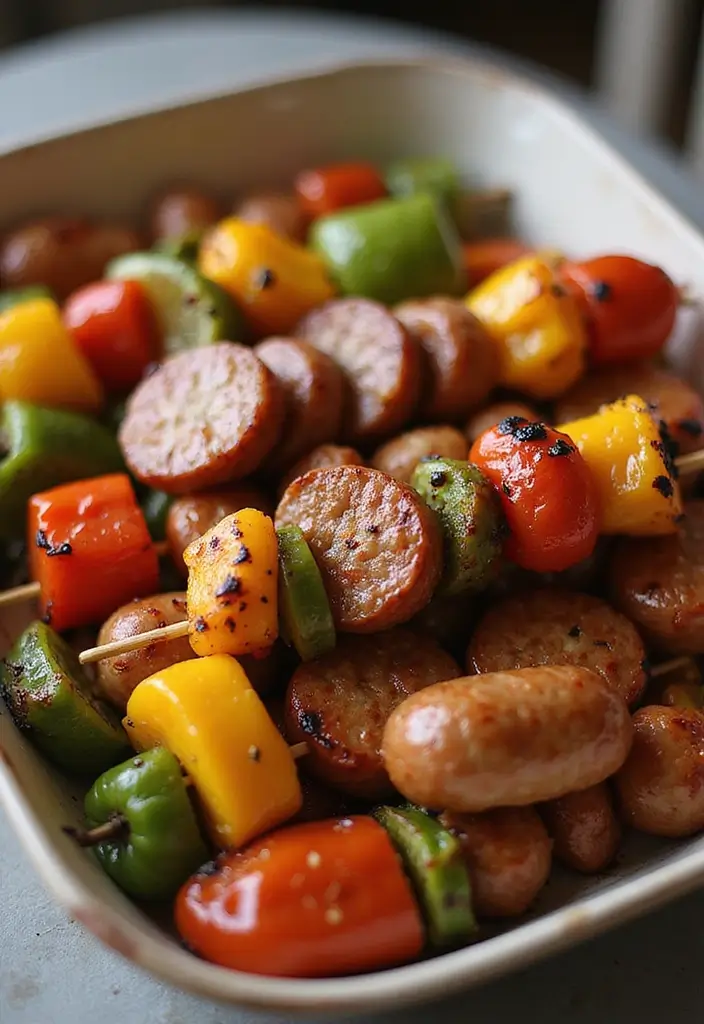 30+ Keto Lunch Box Ideas for Adults That Are Quick and Filling 68 30+ Keto Lunch Box Ideas for Adults That Are Quick and Filling - 12. Sausage and Peppers Skewers