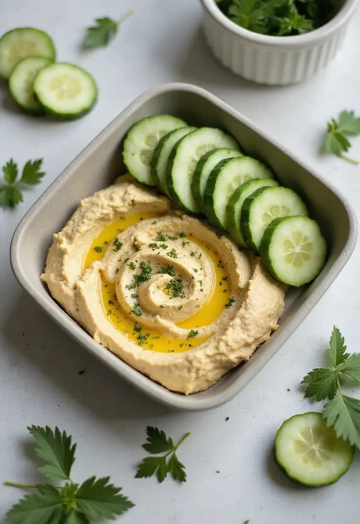 30+ Keto Lunch Box Ideas for Adults That Are Quick and Filling 80 30+ Keto Lunch Box Ideas for Adults That Are Quick and Filling - 14. Cucumber and Hummus